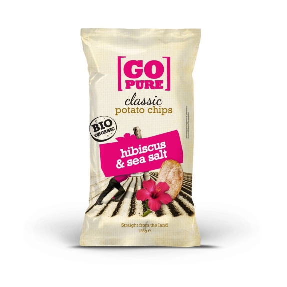 Chipsy z hibiskusem bezglutenowe 125 g BIO Go Pure cena 13,59zł