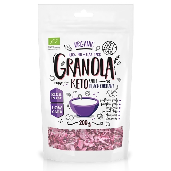 Keto granola z porzeczką 200 g BIO Diet Food cena 15,49zł