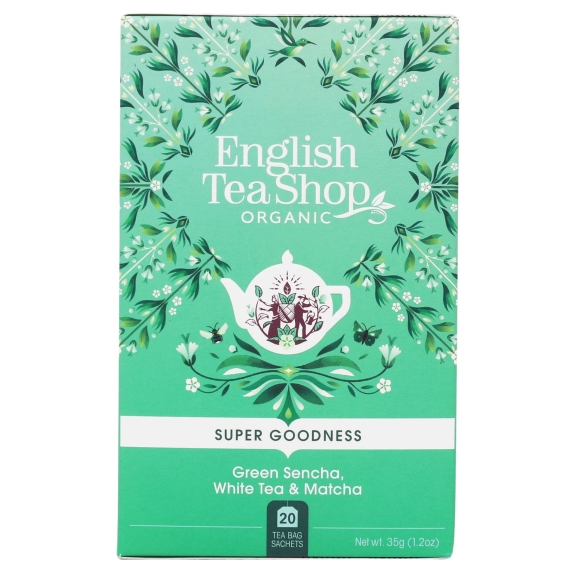Herbata zielona sencha,biała i matcha 20 saszetek x 1,75g ( 35 g) BIO English tea cena 4,07$