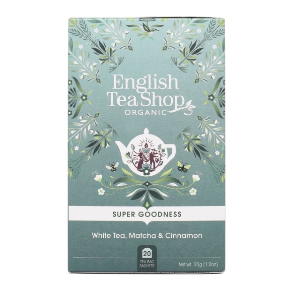 Herbata biała z cynamonem,matcha i imbirem 20 saszetek x 1,75 g 35 g BIO English tea cena 15,09zł