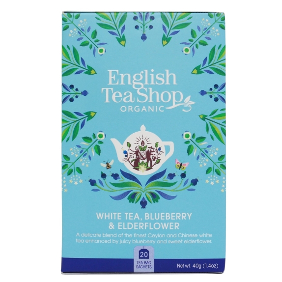 Herbata biała z dzikim bzem i borówką 20 saszetek x 2 g (40 g) BIO English tea cena 15,39zł