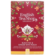 Herbata czarna z imbirem i brzoskwinią 20 saszetek x 2g (40 g) BIO English tea