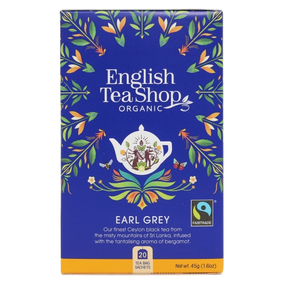 Herbata earl grey 20 saszetek x 2,25g (45g) BIO English tea cena 4,07$