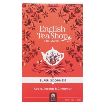Herbata z hibiskusa z owocem dzikiej róży, jabłkiem, cynamonem i miętą 20x2g (40g) BIO English tea