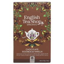 Herbata ziołowa rooibos z ziarnami kakaowca i laską wanilii 20saszetek x 2g (40 g) BIO English tea