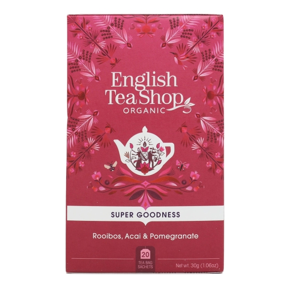 Herbata ziołowa rooibos, acai i granat 20 saszetek x 1,5g (30 g) BIO English tea cena 13,55zł