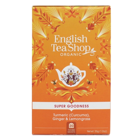 Herbata ziołowa z imbirem, kurkumą i trawą cytrynową 20 saszetek x 1,75g (35 g) BIO English tea cena 13,29zł