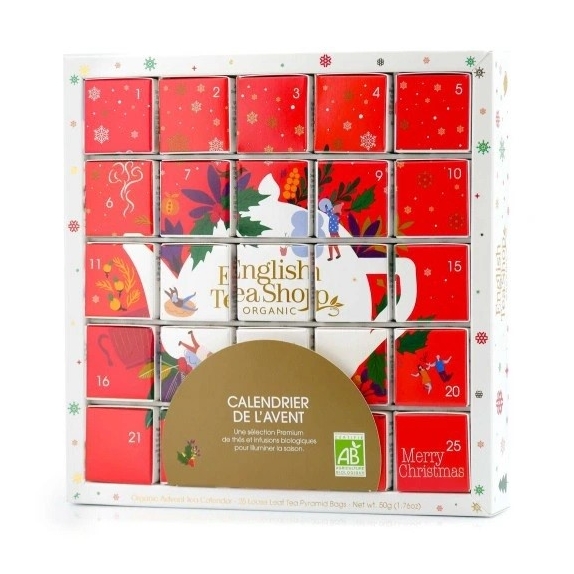 Zestaw herbatek czerwony Kalendarz Adwentowy puzzle 50g BIO English tea cena €12,34
