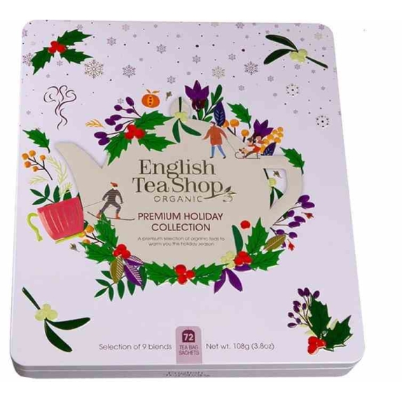 Zestaw herbatek zimowych w białej puszce 72saszetek x 1,5g (108 g) BIO English tea cena 77,45zł