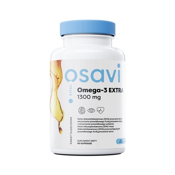 Osavi Omega-3 Extra 1300mg (cytrynowy) 60kapsułek cena 18,90$