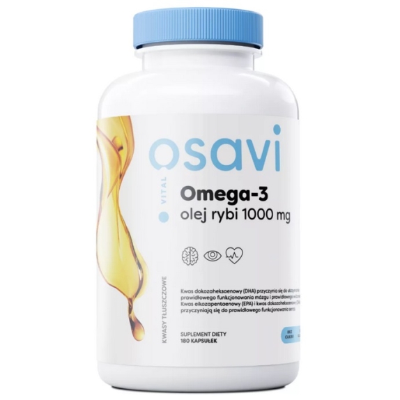 Osavi Omega-3 Olej 1000 mg cytryna 180kapsułek cena 45,00zł