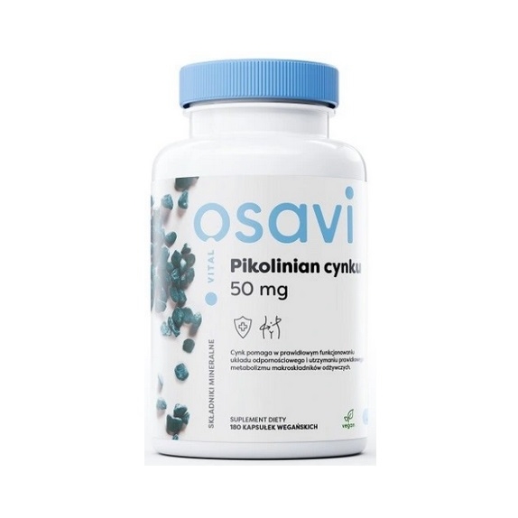 Osavi Pikolinian Cynku 50 mg 180 kapsułek  cena €16,08