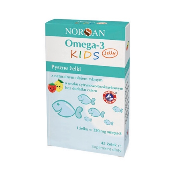 Norsan Omega-3 KIDS JELLY (250 mg/żelek) 45 żelków  cena 79,00zł