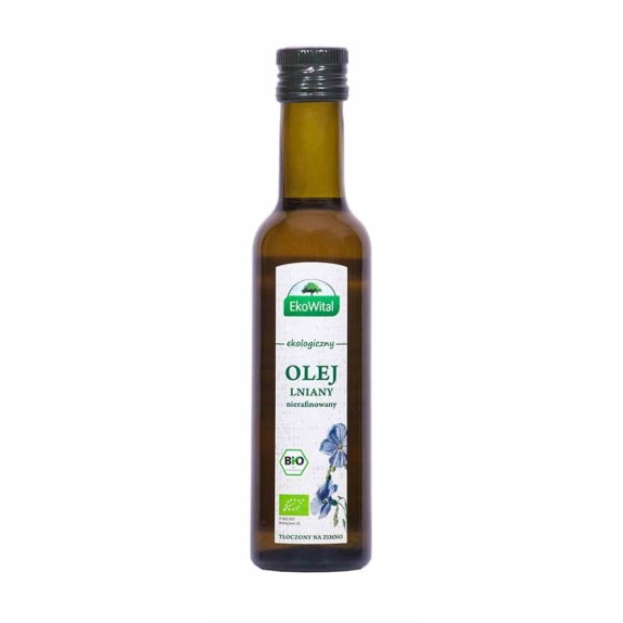 Olej lniany tłoczony na zimno 250 ml BIO Eko-Wital cena 19,99zł
