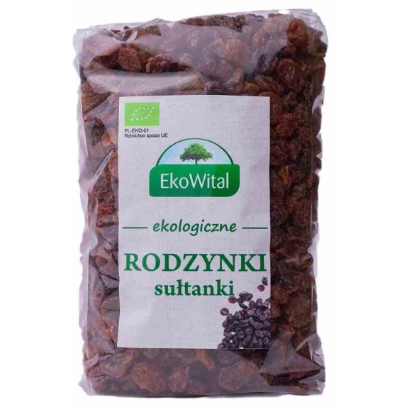 Rodzynki sułtanki 500 g BIO Eko-Wital cena 11,85zł