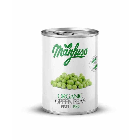 Groszek zielony w zalewie 400 g (240 g) BIO Manfuso  cena 2,69zł