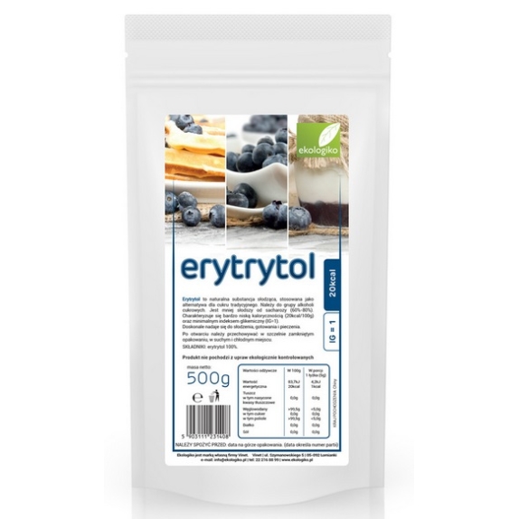 Erytrytol 500 g Ekologiko cena 16,50zł