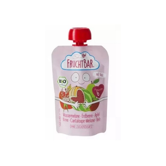 Mus arbuz-truskawka-jabłko-gruszka-melon-ryż 100 g Fruchtbar cena 5,03zł