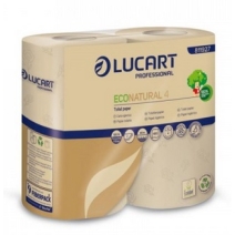 Papier ekologiczny toaletowy Econatural, 100% celuloza, 2 warstwy, 4 rolki, 400 listków  Lucart cena 11,09zł