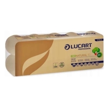 Papier ekologiczny toaletowy Econatural, 100% celuloza, 2 warstwy, 10 rolek, 160 listków  Lucart  cena 9,10zł