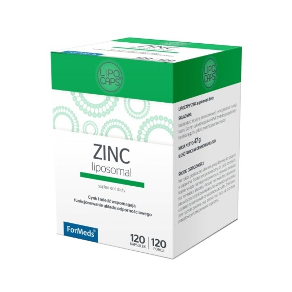 Lipocaps Zinc - 120 kapsułek Formeds cena €26,95