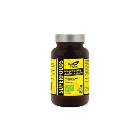Ostropest plamisty ekstrakt 60 kapsułek (406 mg) BIO Bio Planet cena 14,75zł