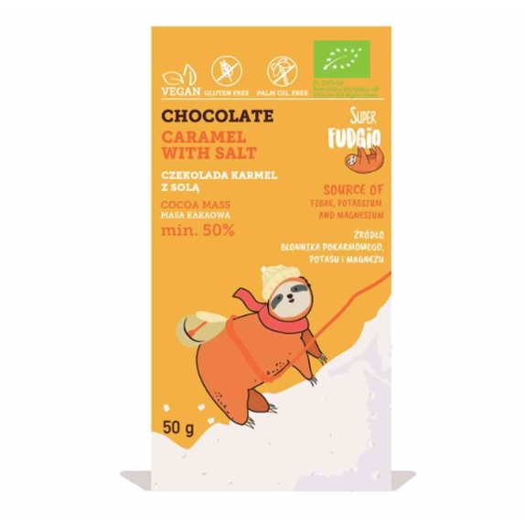 Czekolada karmel z solą 50 g BIO Super Fudgio cena 11,15zł