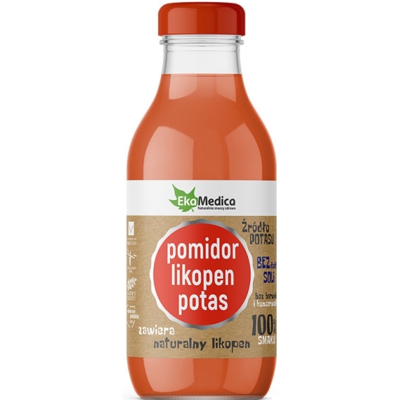 Sok 100% pomidor-likopen-potas 300 ml  EkaMedica cena 5,20zł