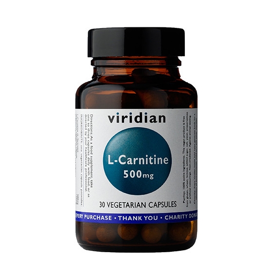Viridian L- karnityna 500 mg 30 kapsułek cena 104,30zł