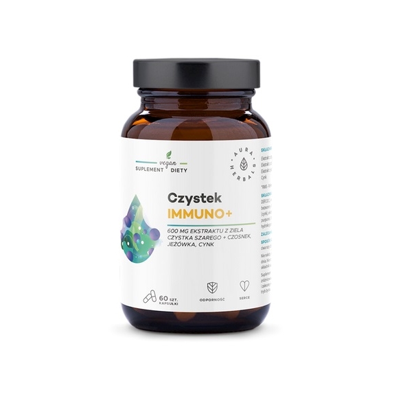 Aura Herbals Czystek Immuno+ 60 kapsułek cena €7,13