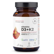 Witamina D3 4000 IU + K2  90 kapsułek Aura Herbals 