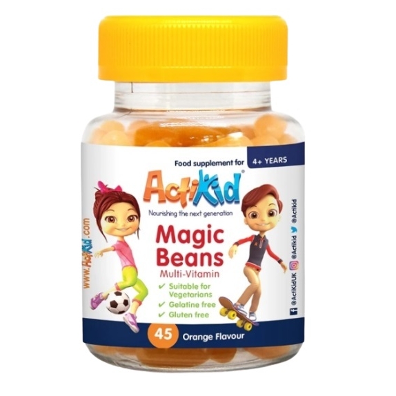 ActiKid multiVitamina Magic Beans Pomarańcza 45 sztuk cena 6,61$