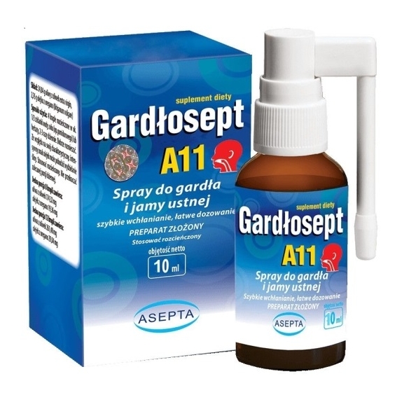 Gardłosept A11 spray 10ml Asepta cena 29,90zł