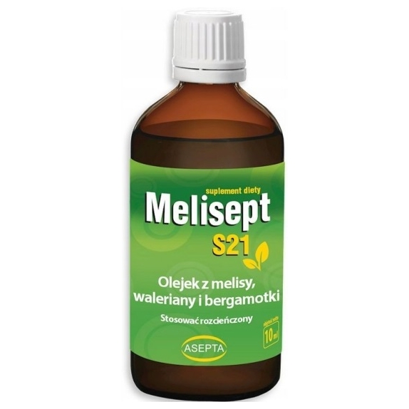 Melisept S21 (olejek z melisy, waleriany i bergamotki) krople 10ml Asepta MAJOWA PROMOCJA! cena 30,89zł