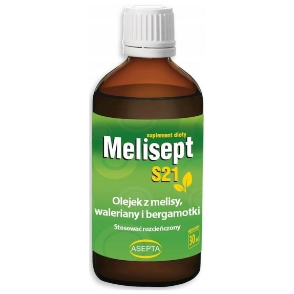 Melisept S21 (olejek z melisy, waleriany i bergamotki) krople 30ml Asepta cena 31,90zł