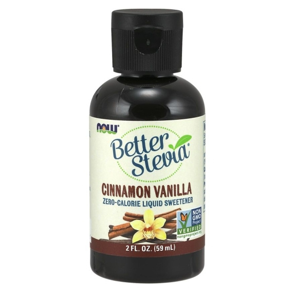 Now Better Stevia Cynamon i wanilia 59 ml data ważności 04.2024 PROMOCJA! cena 39,99zł