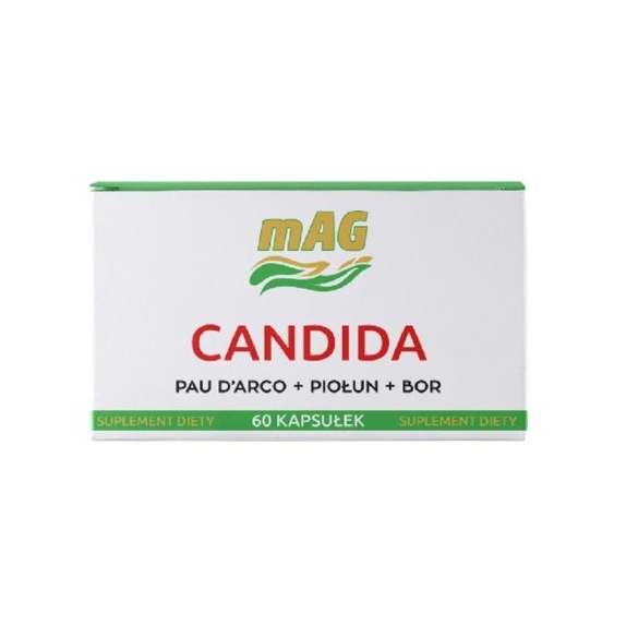 Candida 60 kapsułek Pau D'arco piołun bor mAG  cena 28,05$