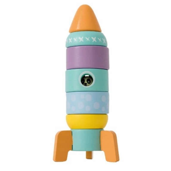 Zabawka drewniana rakieta dla dzieci od 12 miesiąca życia Sun Baby cena 38,95zł