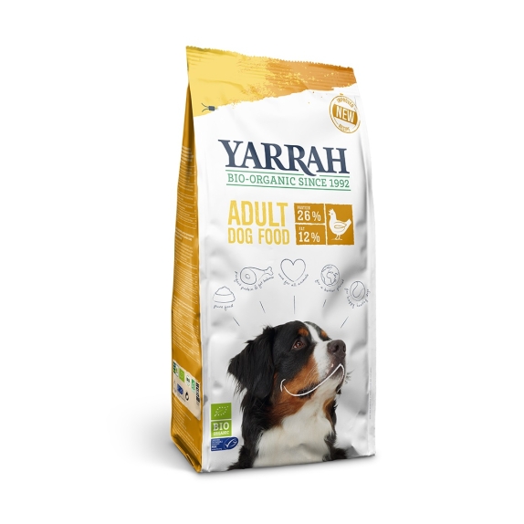 Karma z kurczakiem dla psa dorosłego BIO 10 kg Yarrah cena 330,25zł