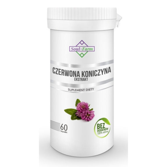 Czerwona koniczyna 300mg 60 kapsułek Soul Farm  cena 10,27$