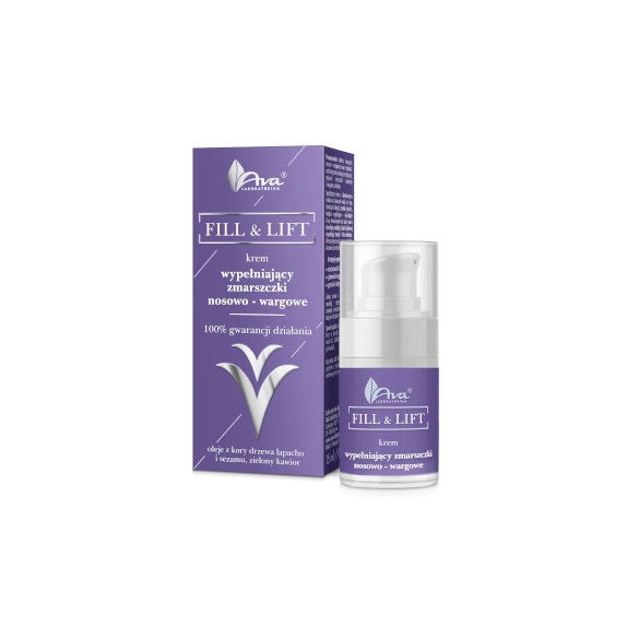 Ava Fill&Lift Krem wypełniający zmarszczki nosowo - wargowe 15 ml cena 28,50zł
