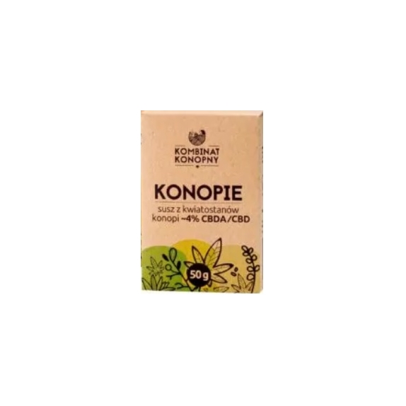 Konopie – susz z kwiatostanów konopi 4% CBD 50 g Kombinat Konopny  cena 46,00zł