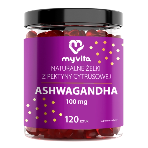 MyVita naturalne żelki ashwagandha 120 sztuk PROMOCJA! cena 46,99zł