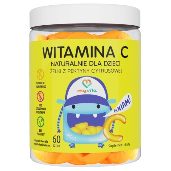 MyVita Witamina C naturalne żelki dla dzieci 60sztuk GRUDNIOWA PROMOCJA! cena 23,99zł