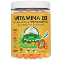 MyVita naturalne żelki dla dzieci i dorosłych witamina D3 60 sztuk PROMOCJA!