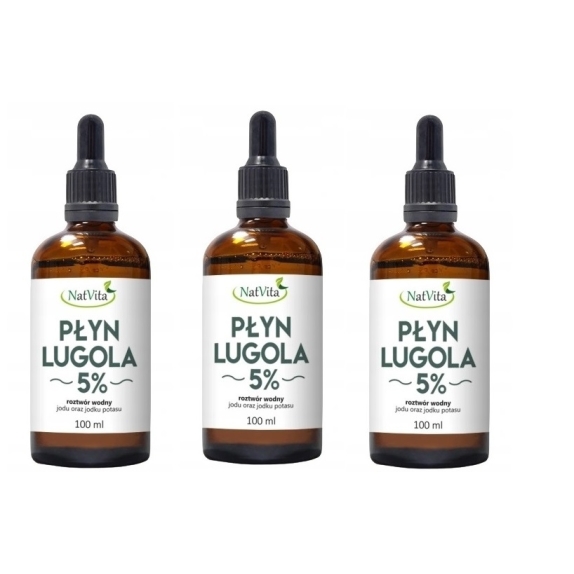 Płyn Lugola 5% JOD Nieorganiczny Czysty Natvita 3 x100 ml cena 129,00zł