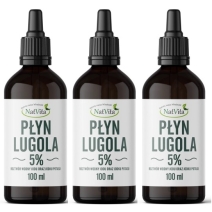 Płyn Lugola 5% JOD Nieorganiczny Czysty Natvita 3 x100 ml