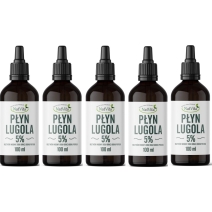 Płyn Lugola 5% JOD Nieorganiczny Czysty Natvita 5 x100 ml