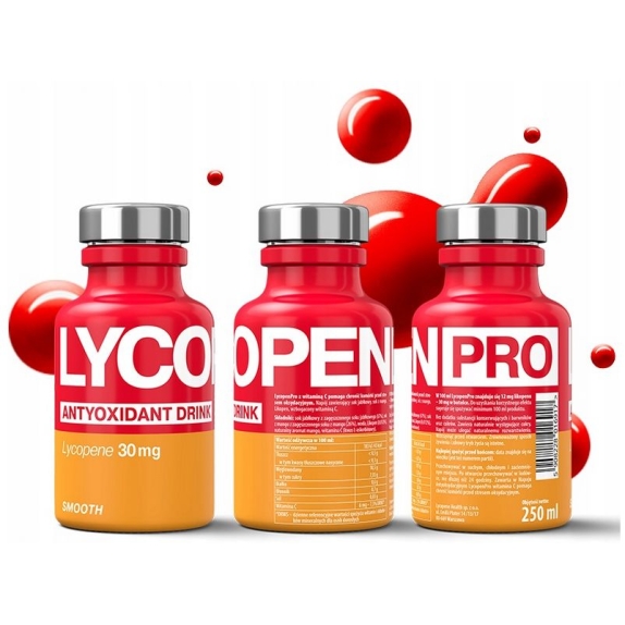LycopenPRO Smooth Lycopene 30mg likopen o smaku mango płyn 15x250ml Lycopene Health cena €42,80