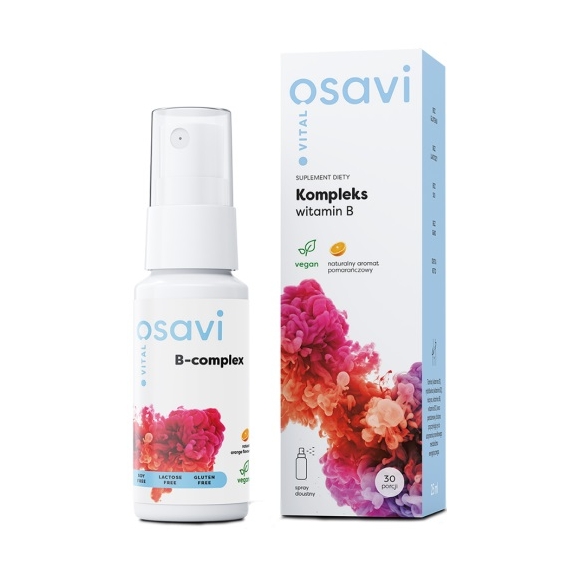 Osavi Kompleks witamin B spray doustny, smak pomarańczowy 25 ml cena 14,04$